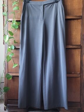 Express Minimalist Women's Heather Gray Wide Leg Dress Pants